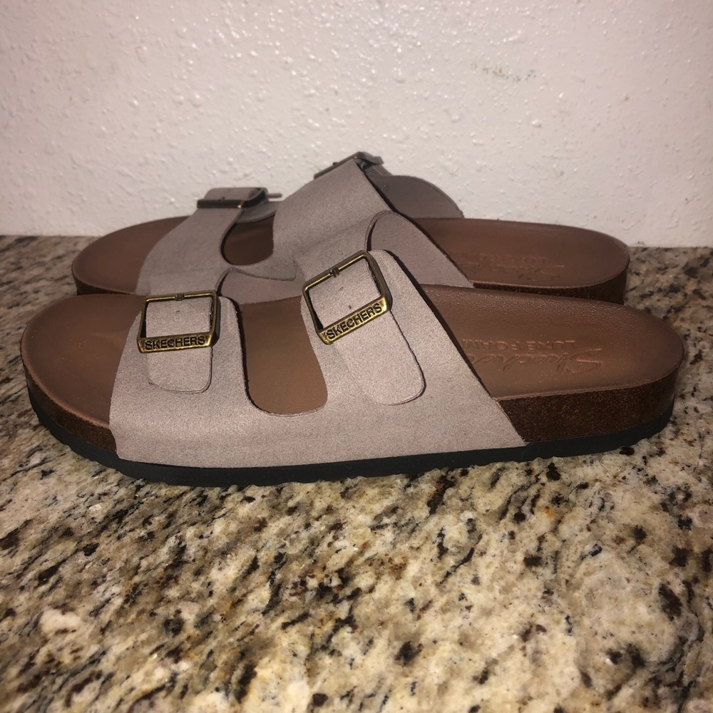 Skechers Women's Luxe Foam Double Strap Relaxed Fit Sandals NWOB! US Size 10